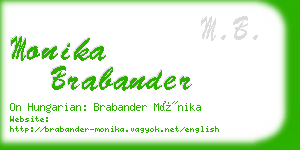 monika brabander business card